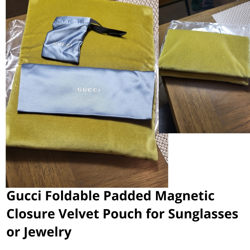 Gucci Velvet Pouch with Magnetic Closure. # 255A